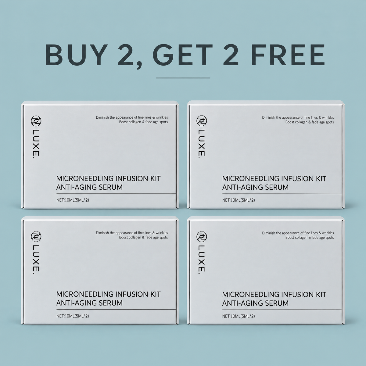 Buy 2, get 2 free: four LUXE Micro-Infusion Kit boxes