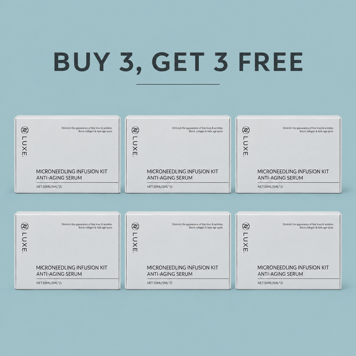 Buy 3, get 3 free: six LUXE Micro-Infusion Kit boxes